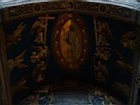 Albi, Cathedrale Ste Cecile, Voute de Chapelle, Fresque, Le Christ (57)